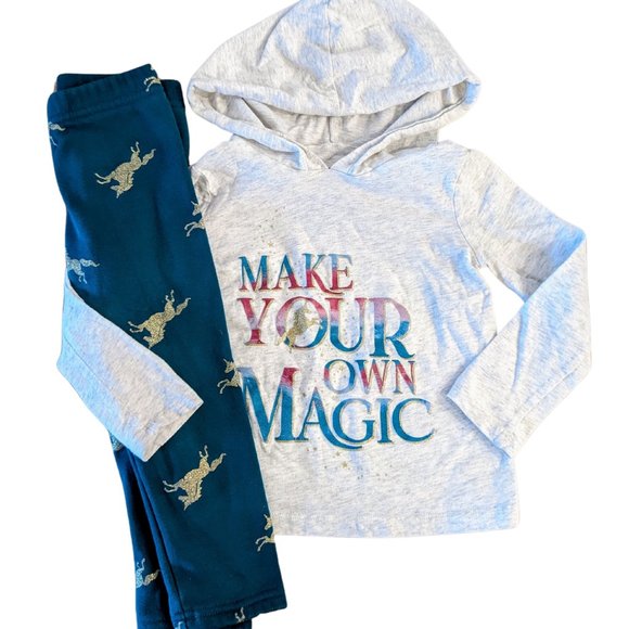 Carter's Other - Carter's 3T Matching Fleece Lined Leggings W/ Hooded T-Shirt